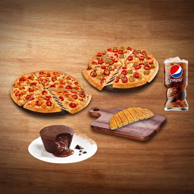 "Meal for 2 from Dominos (Veg) - Combo - 01 - Click here to View more details about this Product